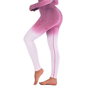 Leggings pour femmes de couleur rose avec poches pour l'entraînement en plein air, tissu extensible, leggings pour femmes avec poches - Product Image 6