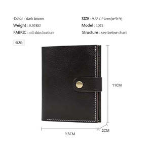 Servicio OEM para Cartera de Cuero Genuina para Hombre, Elegante, Impermeable, Personalizable, de Alta Calidad, para Pasaporte, Tarjetas de Crédito y Viajes - Product Image 5