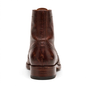 Bottes Chukka en cuir véritable marron pour homme, de qualité supérieure, à lacets, bout pointu, couleur unie, pour toutes les saisons, de BD - Product Image 5