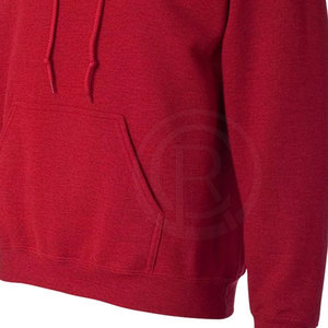 Vêtements streetwear pour hommes, sweat-shirts à capuche unis pour l'hiver avec logo et design personnalisés, détail de poche écologique - Product Image 6