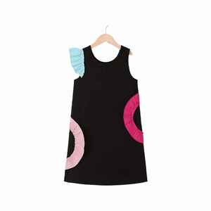 Vestido de Verano 2024 para Niñas Adolescentes, Vestido Negro sin Mangas, Ropa de Playa para Vacaciones - Product Image 1