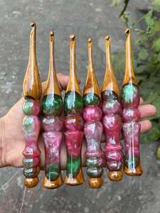 Elegant Attractive Pink Resin & Wooden <b>Crochet</b> <b>Hook</b> Handmade Luxury <b>Crochet</b> <b>Hooks</b> for Hand Knitting Accessory <b>Crochet</b> Tools - Product Image 3