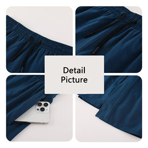 Pantalones Cortos Deportivos para Hombre, Transpirables, de Secado Rápido, Tejido de Poliéster Elástico en Cuatro Direcciones, Tres Cuartos de Longitud - Product Image 6