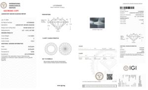 Diamante Cultivado en Laboratorio Ilois de 1.10CT, Corte Brillante Redondo, Color E, Claridad VVS2, Tipo CVD IIa, Certificado IGI, Modelo LG723556525 - Product Image 5