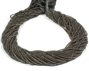 Natural Smoky Quartz Micro Faceted Gemstone <b>Beads</b> 2.5MM Loose <b>Stone</b> <b>Beads</b> For Jewelry Making Wholesale Supplies Bulk <b>Stone</b> <b>Beads</b> - Product Image 3