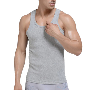 Camisetas sin mangas para hombre, camiseta sin mangas personalizada con cuello redondo, chaleco holgado, camiseta interior blanca, negra - Product Image 2