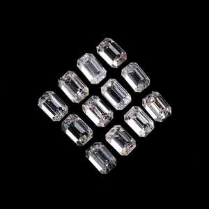 Diamant de laboratoire taille émeraude 3.0 x 2.0 mm, diamant HPHT, diamant blanc, diamant de laboratoire transparent pour la fabrication de bijoux et de bracelets - Product Image 6