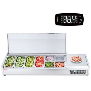 Stazione Elettrica da Banco per Condimenti 150W 4 Vaschette in Acciaio Inox 304 - Product Image 1