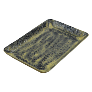 Bandeja de Servicio de Plata de Alta Calidad Hecha a Mano con Acabado Plateado y Asa, Fabricante de Bandejas de Servicio de Metal con Acabado Bronce - Product Image 6