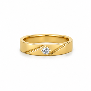 Anillo de Compromiso de Lujo para Hombre, Chapado en Oro Blanco de 18K, con Diamante Moissanita de Corte Brillante Redondo - Product Image 5