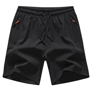 <b>Men's</b> Solid Color Drawstring <b>Shorts</b> Quick Dry Polyester Casual Bermuda <b>Shorts</b> <b>with</b> <b>Zipper</b> <b>Pockets</b> OEM Customizable - Product Image 1