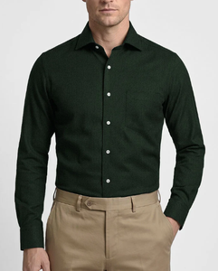 Custom Wholesale High Quality <b>Silk</b> Solid Color Long Sleeve <b>Mens</b> Slim Fit Business Casual Formal Dress <b>Shirts</b> Factory Direct OEM - Product Image 5