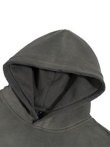 Nouveau design, best-seller : Sweat à capuche en coton mélangé délavé à l'acide, personnalisable, style streetwear, design sur mesure, thermique - Product Image 3