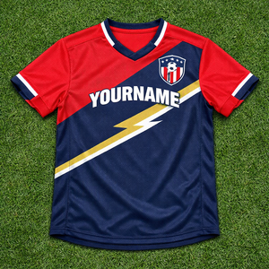 Uniforme de Fútbol Personalizado para Clubes y Equipos - Secado Rápido, Transpirable, Tela 100% Poliéster con Nombre y Número del Jugador Sublimados - Product Image 1