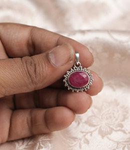 Pure 925 Sterling Silver Vintage Oval Pink <b>Ruby</b> Charm <b>Necklace</b> Women Yellow Gold Rose Gold Plated Natural Gemstone Jewelry Gift - Product Image 5