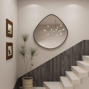 Miroir hexagonal irrégulier autoportant en métal, miroir de vanité décoratif moderne, personnalisé et incassable pour chambre à coucher et coiffeuse - Product Image 3