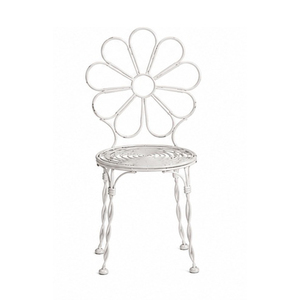White Solid Wood Teak Floral Backrest <b>Dining</b> Chair with Twisted Legs Eco-Friendly Outdoor Home Furniture Modern Design - Product Image 1