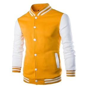 Veste varsity pour homme, noir et blanc, col rabattu en tricot, fermeture à boutons, coupe ajustée, décontractée, pour l'automne - Product Image 6