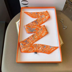 Ruban en twill polyvalent et multifonctionnel pour femme, idéal comme anse de sac, bandeau ou petit foulard en soie, très populaire, 5*90cm - Product Image 1