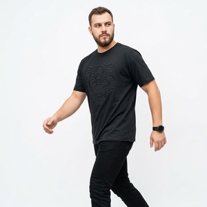 Camiseta de Hombre Oem Sostenible 100% Algodón Premium, Estilo Vintage, Corte Holgado, con Estampado Personalizado en Relieve - Product Image 3