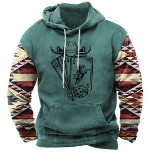 Nouveau Sweat à Capuche Homme en Polyester et Coton Tissé, Imprimé Dessin Animé, Coupe Oversize, Style Vintage, Respirant - Product Image 3