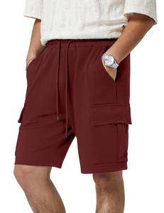 Pantalones Cortos de Algodón para Hombre, Talla Americana, Estilo Urbano, Cómodos, para Fitness, con Bajo sin Rematar, Casuales, Holgados, para Ejercicio, Se Aceptan Personalizaciones - Product Image 6