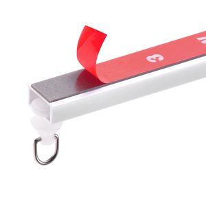 Set di binari per tenda da soffitto autoadesivi bianchi da 9.9 FT/3 metri per tende divisori - Product Image 1