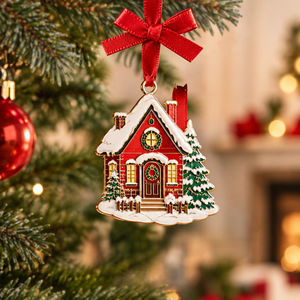 Custom <b>Christmas</b> Ornaments Metal Round Custom Design Tree Hanging <b>Decoration</b> Supplier - Product Image 4