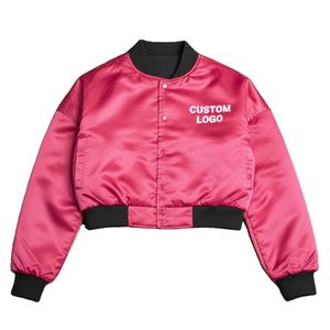 Chaqueta Varsity de Satén para Mujer, Personalizada, Estilo Béisbol, Estilo Letterman, Personalizada para Equipo, Estilo Unisex, Chaqueta Varsity para Animadoras - Product Image 1