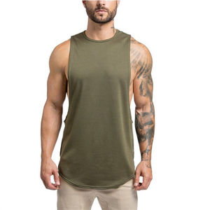 Nouveau débardeur de fitness pour homme 2025, sans manches, avec fentes latérales, imprimé uni, pour l'entraînement - Product Image 4