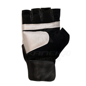 Light Weight Best Selling Pakistan Made Leather Half Finger Non-Slip Cycling Gloves with <b>Hook</b> and Loop Closure - Product Image 5