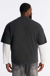 T-shirt à manches longues pour homme 100% coton, surdimensionné, écologique, séchage rapide, respirant, col rond, décontracté, haut d'été - Product Image 3