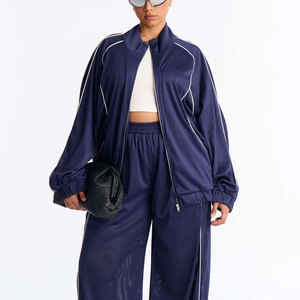 Conjunto de Chaqueta y Pantalones Cortavientos Negros con Cremallera, Personalizados, para Hombre y Mujer, de Nailon, con Ribete Reflectante, para Verano, Fáciles de Usar, Traje de Esquí - Product Image 1