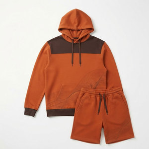 Men Hooded <b>Shorts</b> <b>Set</b> Casual Two Piece Outfit Soft Fabric Relaxed Fit Matching Top And <b>Shorts</b> Summer Streetwear - Product Image 1
