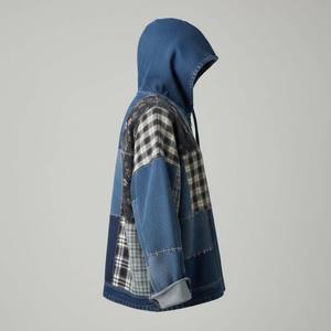 Custom Denim Women's <b>Oversized</b> <b>Vintage</b> Style Cotton <b>Sweatshirt</b> Autumn Winter - Product Image 2