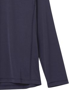 Women's Long Sleeve Rash Guard Solid Navy 100% Polyester Quick Dry <b>Swim</b> <b>Top</b> - Product Image 3