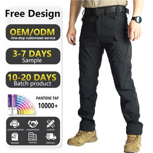 Pantalones Cargo Impermeables para Guardias de Seguridad, Pantalones Tácticos de Senderismo con Múltiples Bolsillos, Pantalones Negros para Hombre - Product Image 2
