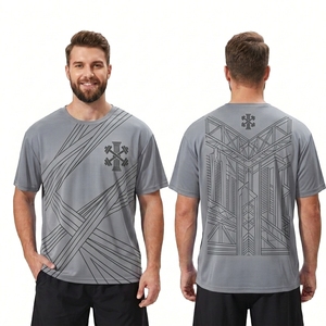 Deep Plum Graphic Gym T-<b>Shirt</b> Mens Polyester Blend Moisture Wicking Fabric Short Sleeve Workout Bodybuilding T <b>Shirts</b> - Product Image 4