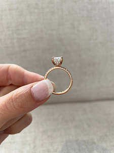 Bague de fiançailles en diamant taille princesse, or 14 carats, diamant de laboratoire certifié IGI, style classique, bague pour femme - Product Image 3
