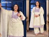 Nouvelle collection de kurta-pantalon et dupatta en pur coton de qualité supérieure, brodés et grandes tailles, fabriqués en Inde.