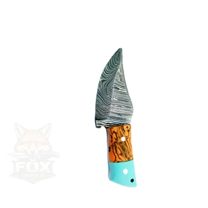 Couteau de poche à lame fixe de 4 pouces, tendance, économique, OEM, fait main, en acier Damas, mini, à pointe clip, à lame droite, pour la chasse et les activités de plein air - Product Image 1