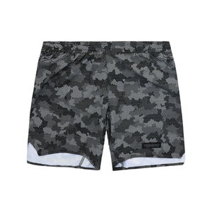Shorts de course athlétiques écologiques pour hommes en tissu Oxford, légers, taille mi-haute élastique, style urbain uni, sublimation, pour la gym et l'entraînement - Product Image 5