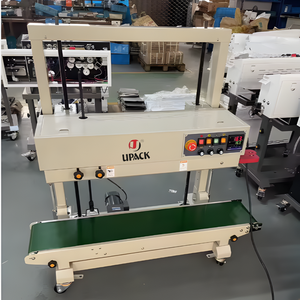 Máquina Selladora de Bolsas de Banda Continua, Tipo Vertical, para Bolsas de 5 KG, 10 KG y 15 KG, Selladora Térmica para Plástico, Papel de Aluminio y Película Laminada - Product Image 3