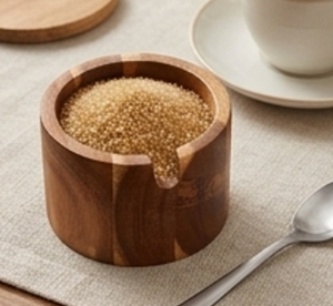 Round Wooden Salt And Sugar Container <b>With</b> <b>Lid</b> Durable Herb Storage Jar For Kitchen And Restaurant Tabletop Use - Product Image 4
