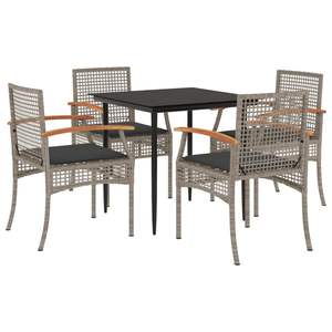 Conjunto de Muebles de Jardín de Ratán PE Gris Resistente a los Rayos UV, Colección de Muebles para Exteriores - Product Image 2