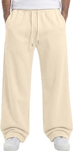 <b>Men</b> Casual Baggy Sweatpants Oversized Wide Leg Heavyweight Fleece Joggers <b>Gym</b> Lounge <b>Pants</b> Open Bottom Jogger <b>Pants</b> - Product Image 3