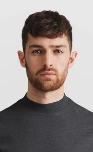 T-shirt décontracté pour homme en coton 100% gris foncé, écologique, à séchage rapide, respirant, à manches courtes, pour l'été, streetwear, usage quotidien - Product Image 4