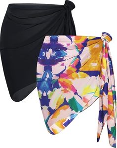 2 Pieces Women Beach Bathing Suit <b>Wrap</b> Skirt Sheer Bikini <b>Swimsuit</b> Cover Ups for Swimwear - Product Image 3