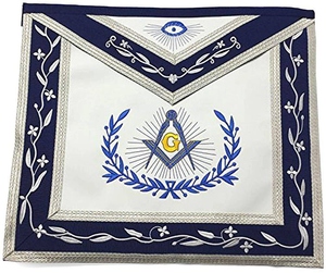 Delantal Masónico Past Master Blue Lodge con Bordado de Hilo de Seda, Regalia Masónica, Fabricante Mayorista de Artículos Personalizados de Primera Calidad - Product Image 3