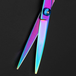 Premium Quality Hair Cutting Barber <b>Scissors</b> 5.5" Adjustable Finger Rest and Screw Metal Steel Salon <b>Scissors</b> With Paper Coated - Product Image 2
